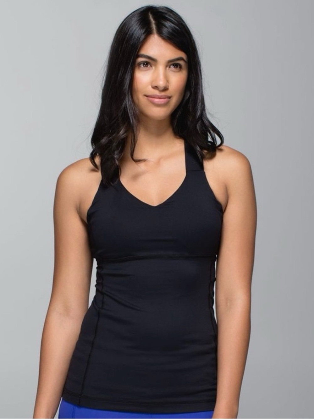 Y2K lululemon push your limits crossback tank top black size 10 yoga Pilates